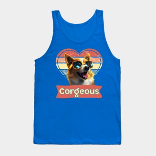 Corgi dog gorgeous corgeous 80s glamour Tank Top